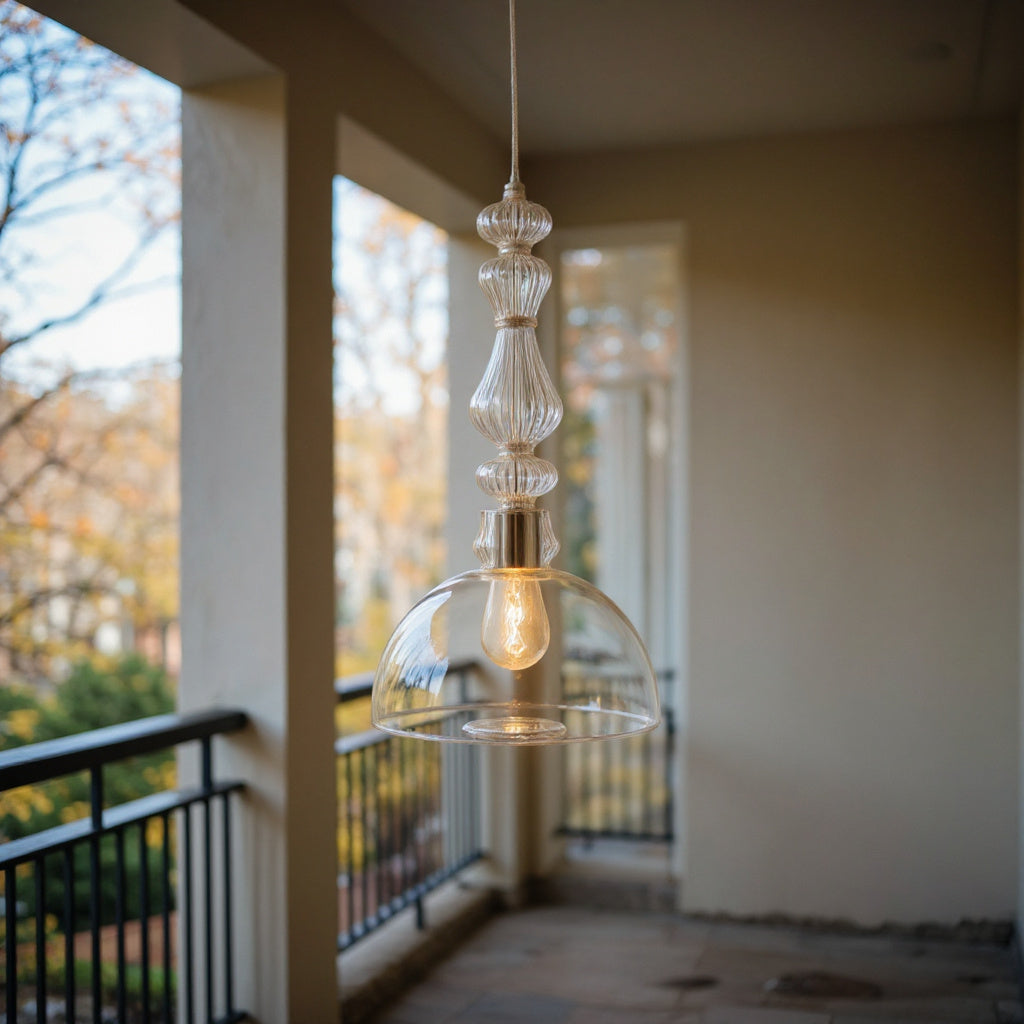 Blown Glass Pendant Light